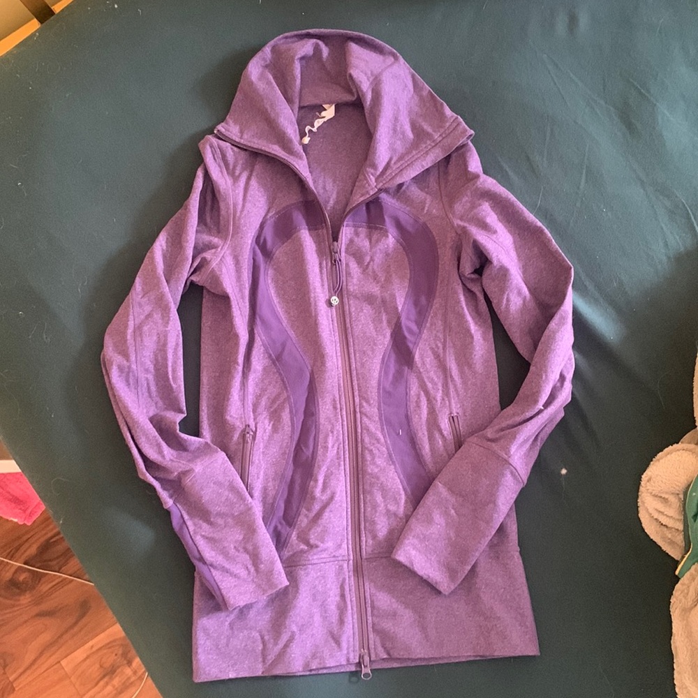 Lululemon zip up sweater in heathered purple